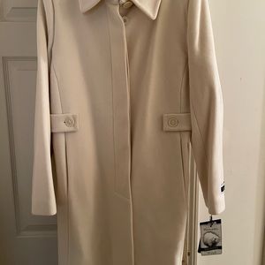 Women’s Preston & York Beautiful 100% Wool Winter White Coat New Size 14.
